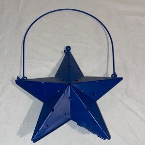 Blue Star-Shaped Hanging Lantern